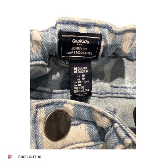 Gap Kids Skinny Kids Blue and Yellow Jeans Size 10 - Picture 3 of 7